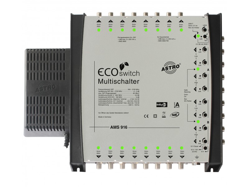 Produktabbildung AMS 916 ECOswitch, Hochwertiger Stand-alone Multischalter